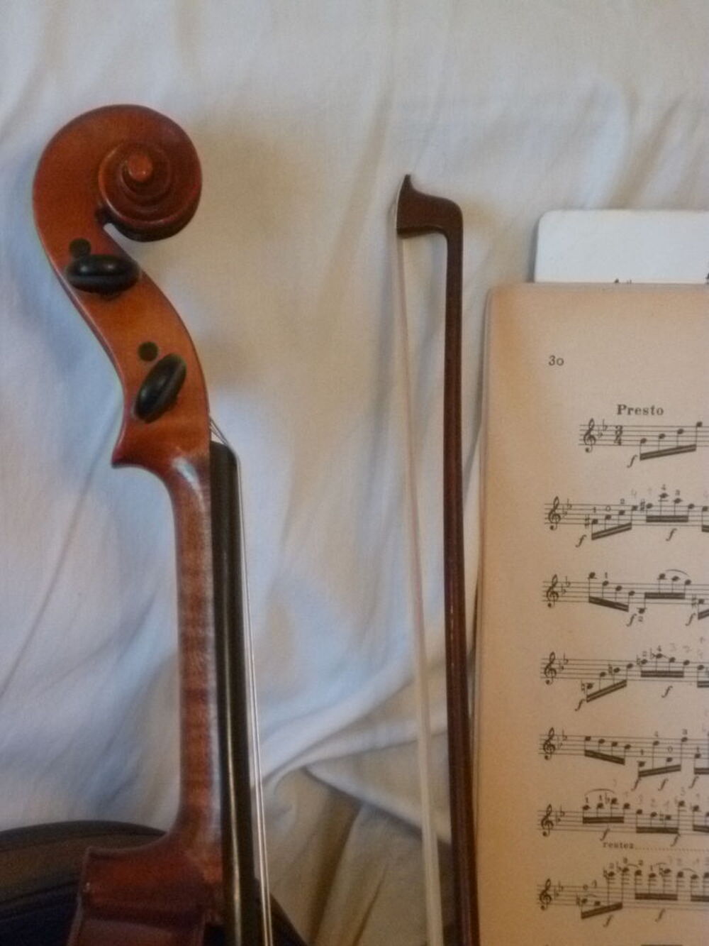 Excellent violon 4/4 ancien sign&eacute; en tr&egrave;s bon &eacute;tat complet. Instruments de musique