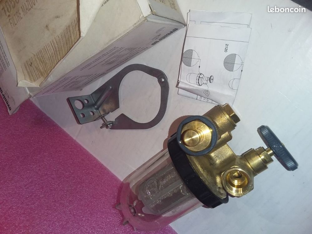 Filtre fioul recyclage avec robinet FF3/8" - OVENTROP : 2122 Bricolage