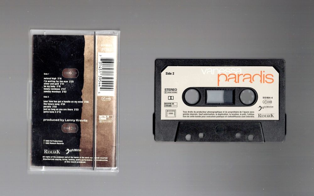  K7 Vanessa PARADIS : Natural High - Remark Records 513 954 CD et vinyles