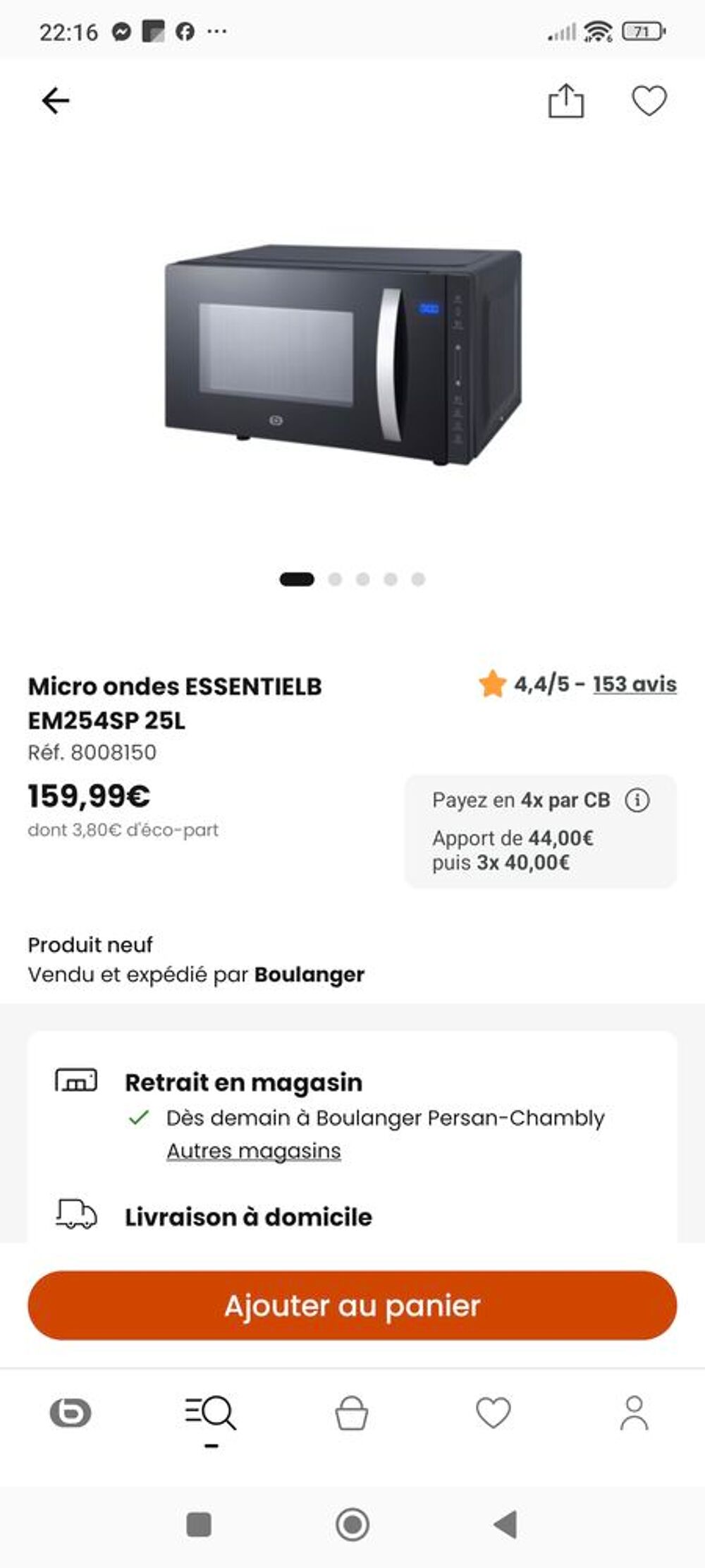 Micro onde neuf Electroménager