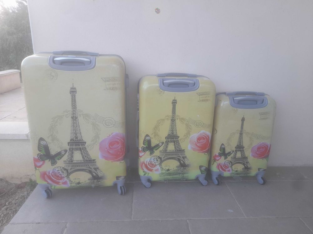 Lot de 3 Valises Maroquinerie