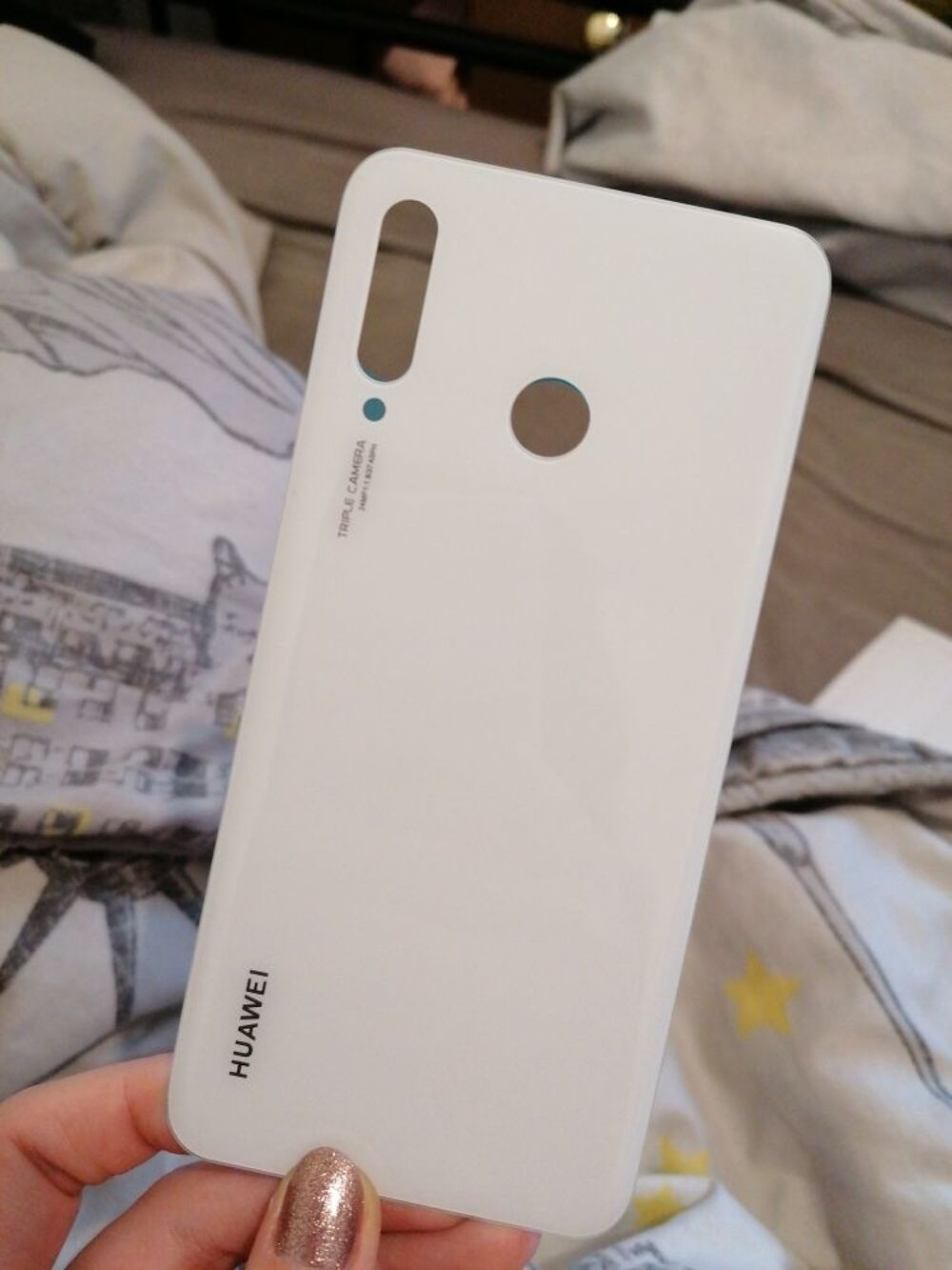 Vitre arri&egrave;re huawei p30 Lite couleur blanc nacre Matériel informatique