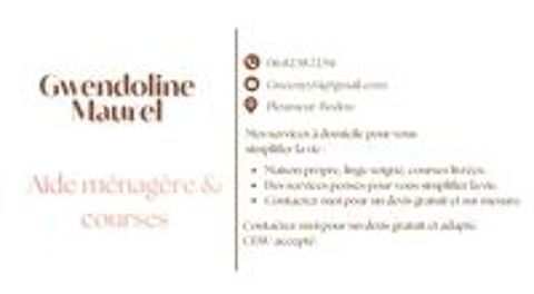  Je suis à la recherche ayant besoin d'une aide ménagère  