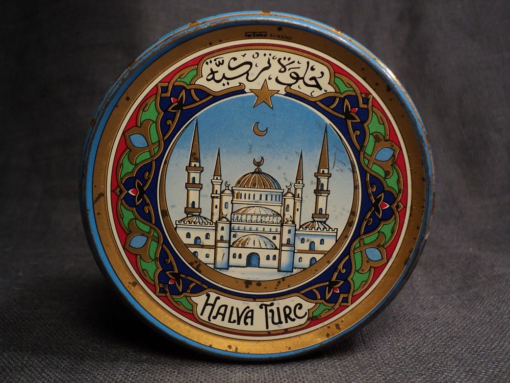 Ancienne Boite Halva Turc Publicitaire SICPA Alger Turquie 