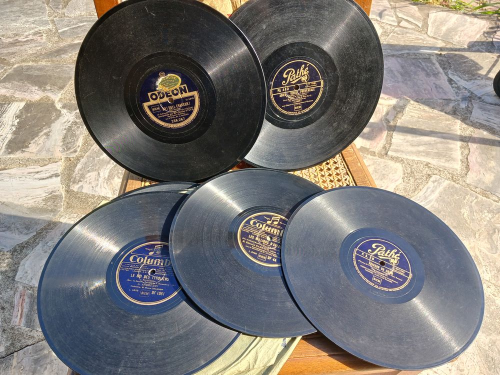 lot de disques "78 tours" CD et vinyles