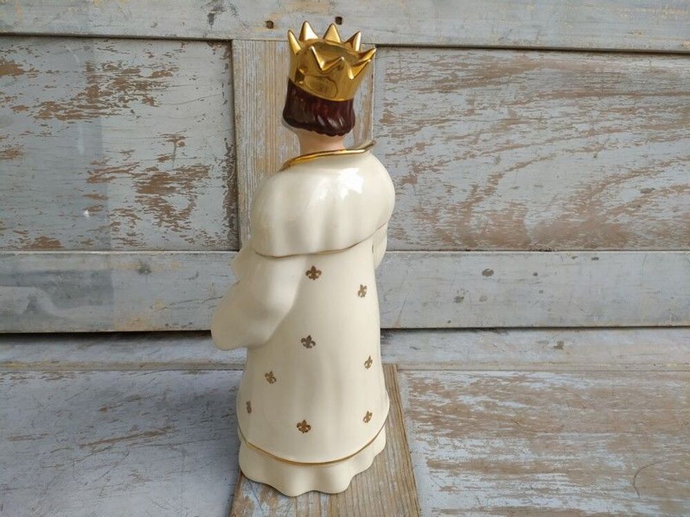 Bouteille Sujet Roi de Coeur Flacon Liqueur Porcelaine Décoration