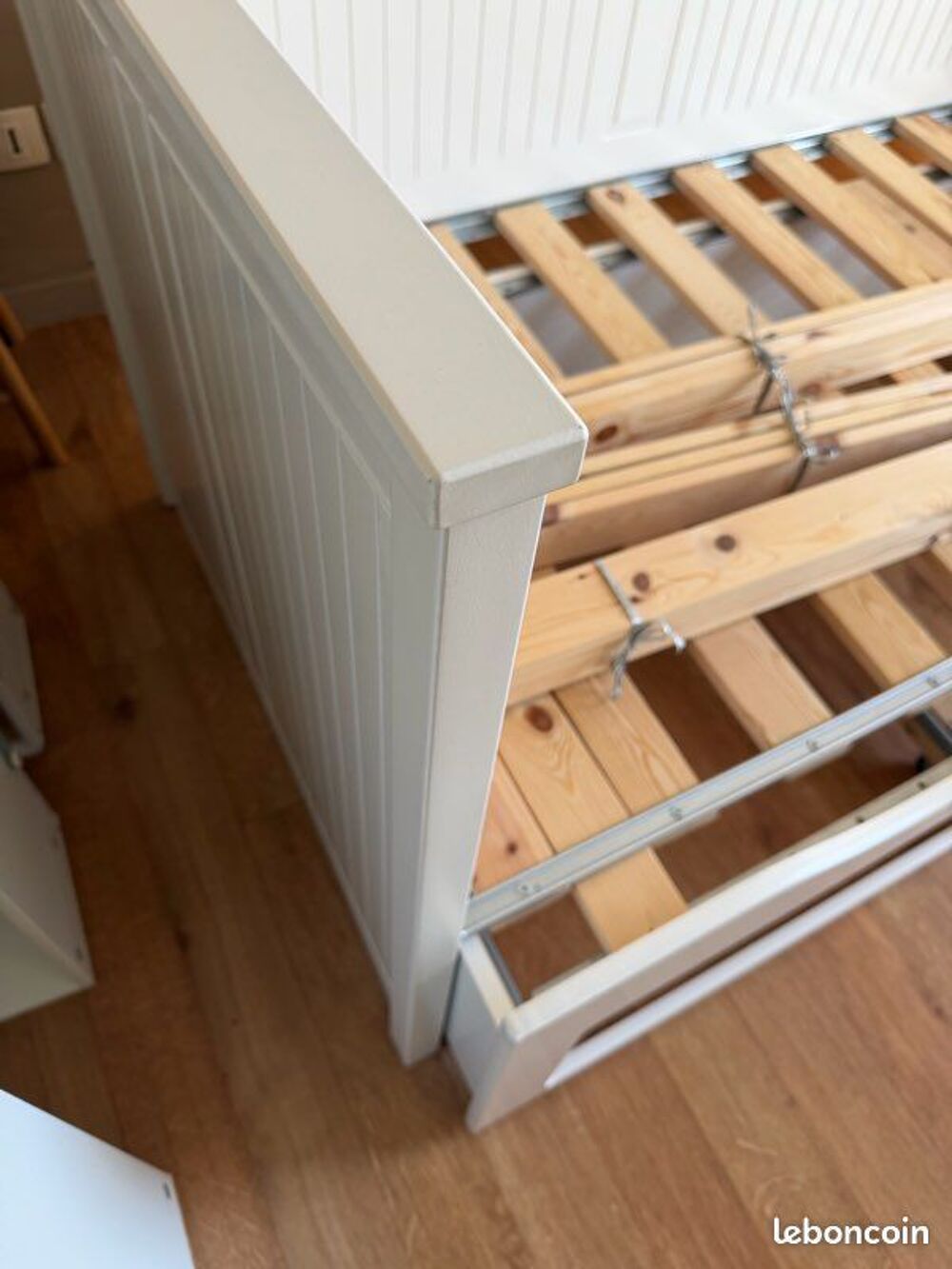 Lit banquette HEMNES IKEA blanc 2 places Meubles