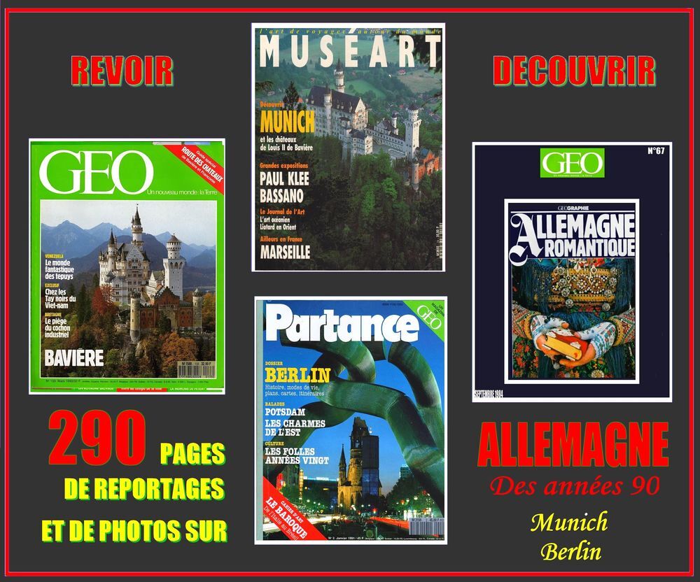 ALLEMAGNE - Munich Berlin - DES ANNEES 90 / prixportcompris Livres et BD