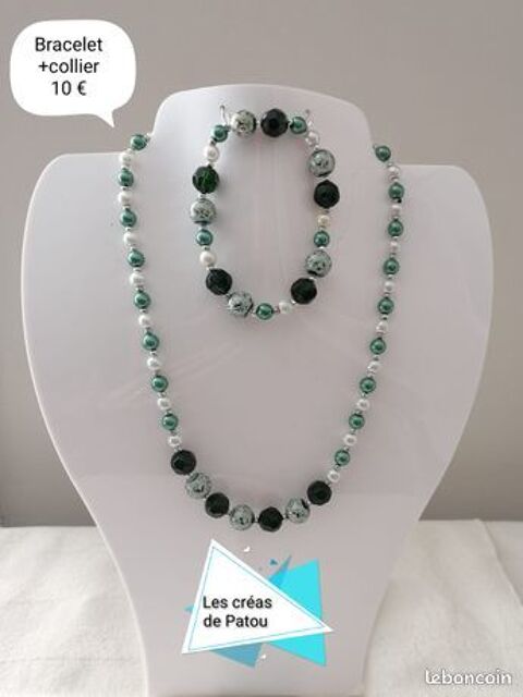 Collier + bracelet en Perles de verre 10 Pouzols (34)