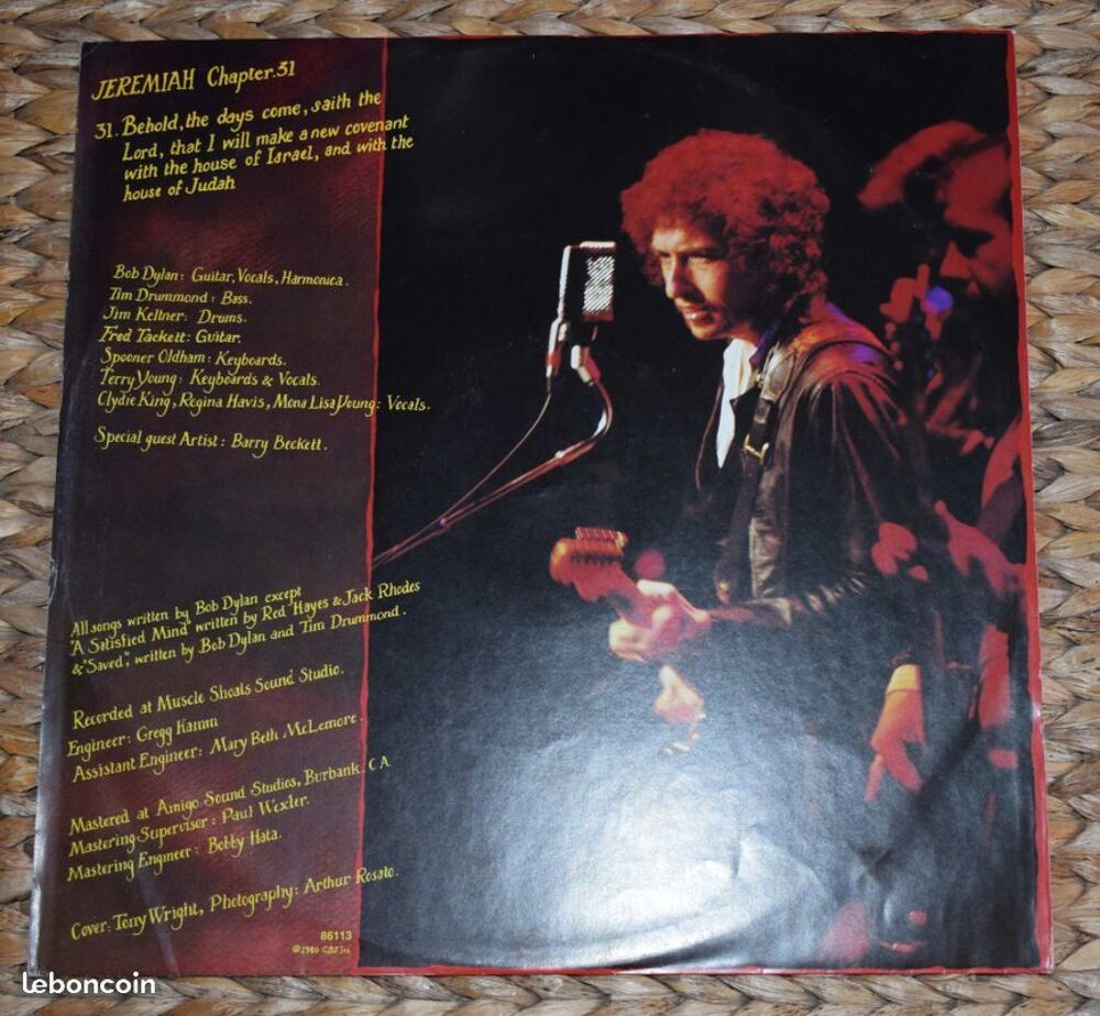 33 TRS - SAVED - BOB DYLAN -1980 CD et vinyles