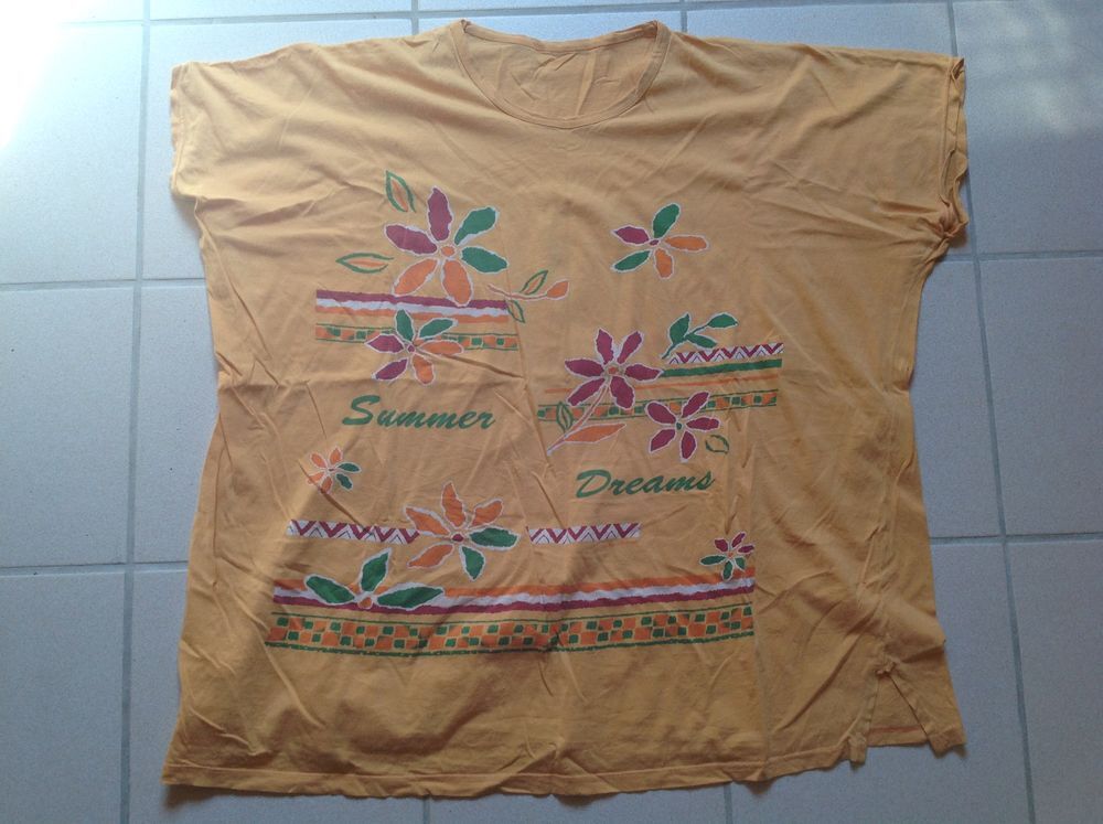 GRAND T-SHIRT ORANGE SUMMER GRANDE TAILLE Vêtements