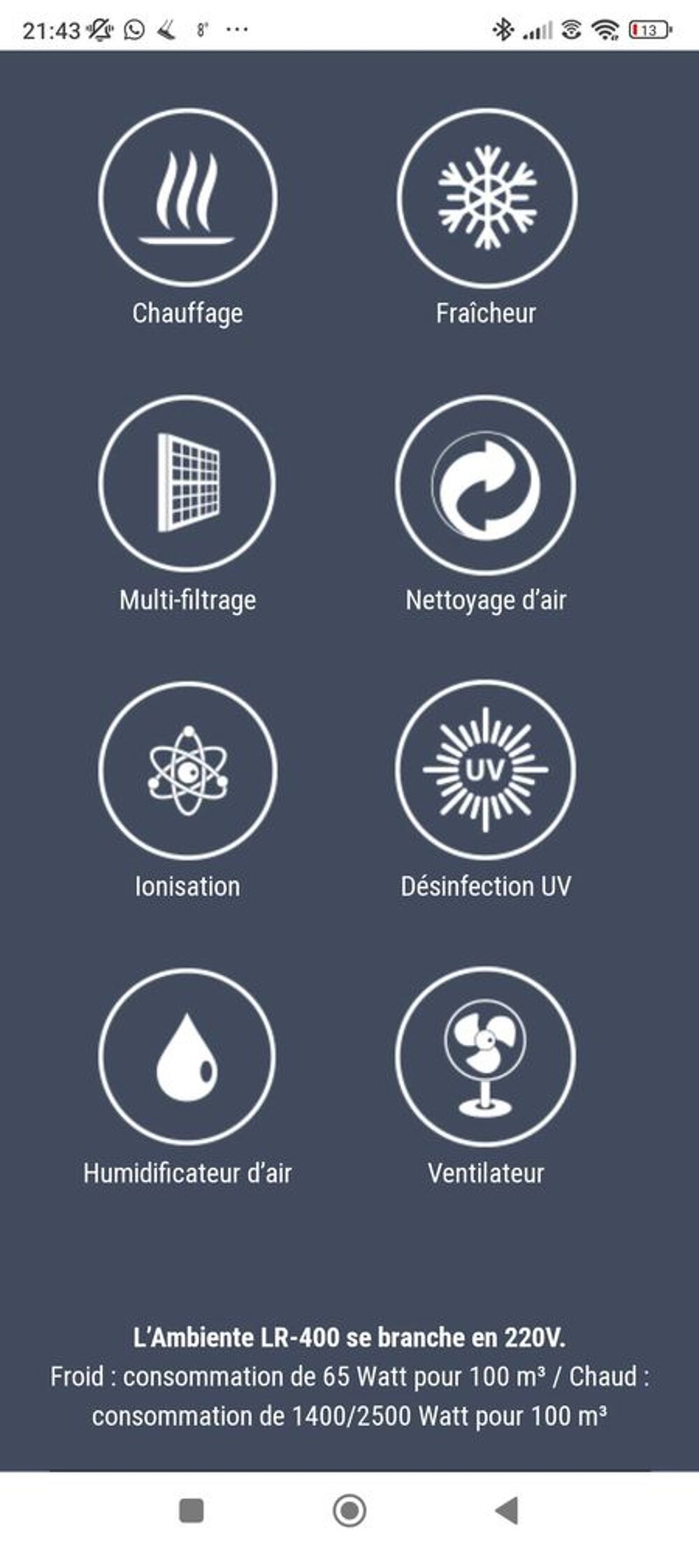 Climatiseur Mobile Eastcon Multifonction Meubles