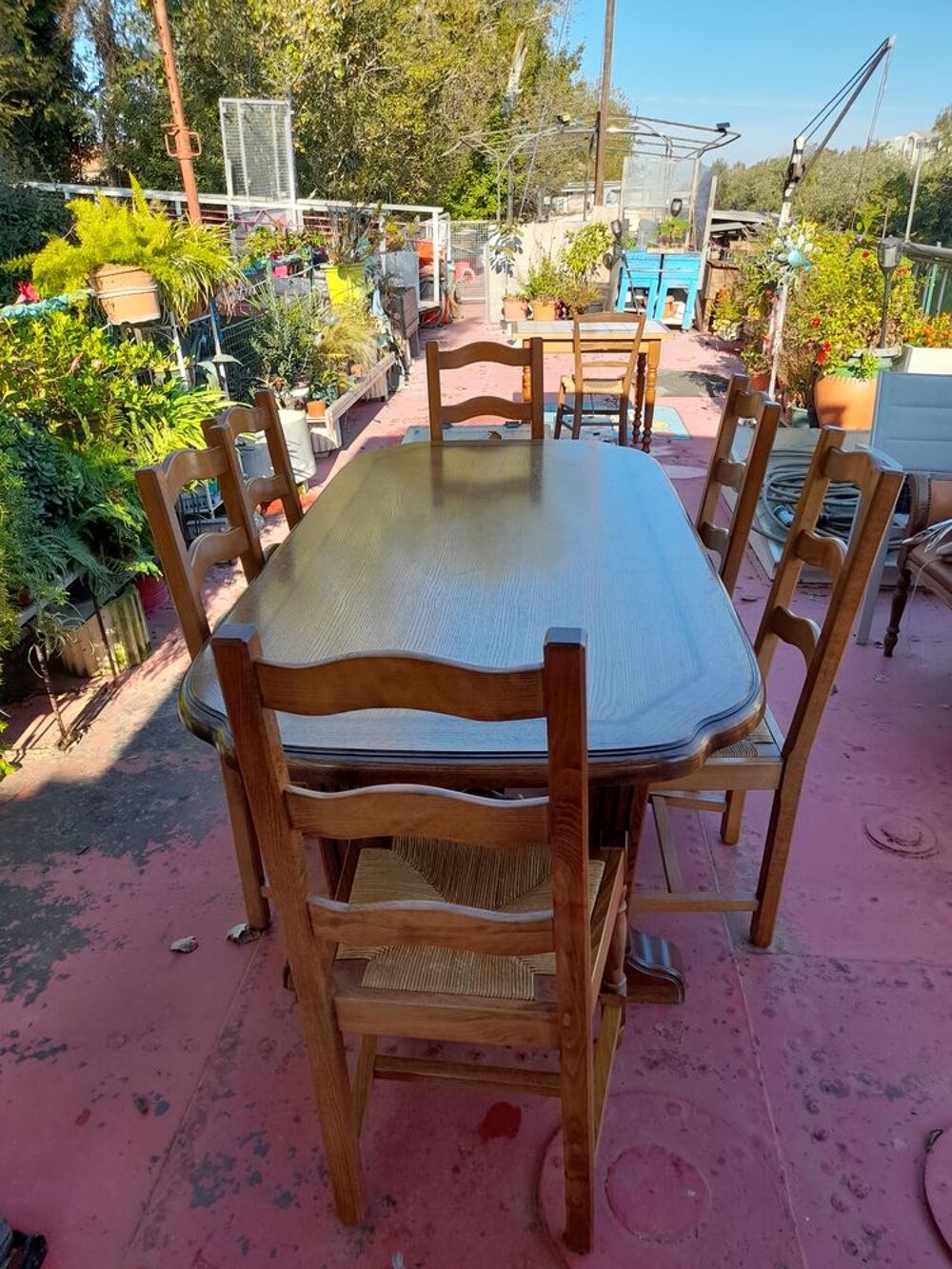 Tr&egrave;s belle table ancienne avec 6 chaises et rallonges Meubles