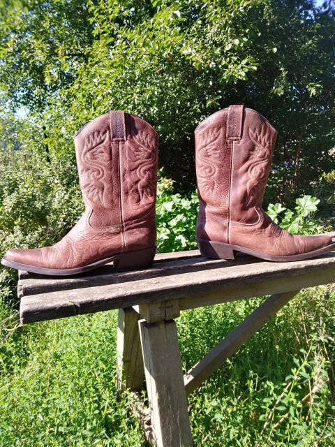 Bottes cowboy santiag cuir Brookers 50 Vorey (43)