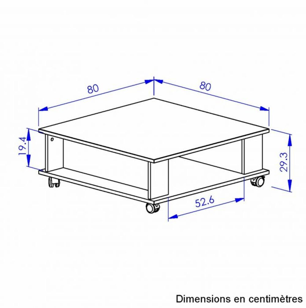 TABLE BASSE LAZIO NEUVE JAMAIS D&Eacute;BALL&Eacute;E Meubles