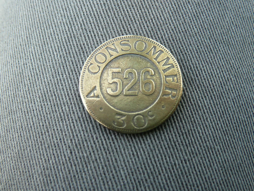 Jeton n&eacute;cessit&eacute; A consommer 30 centimes 