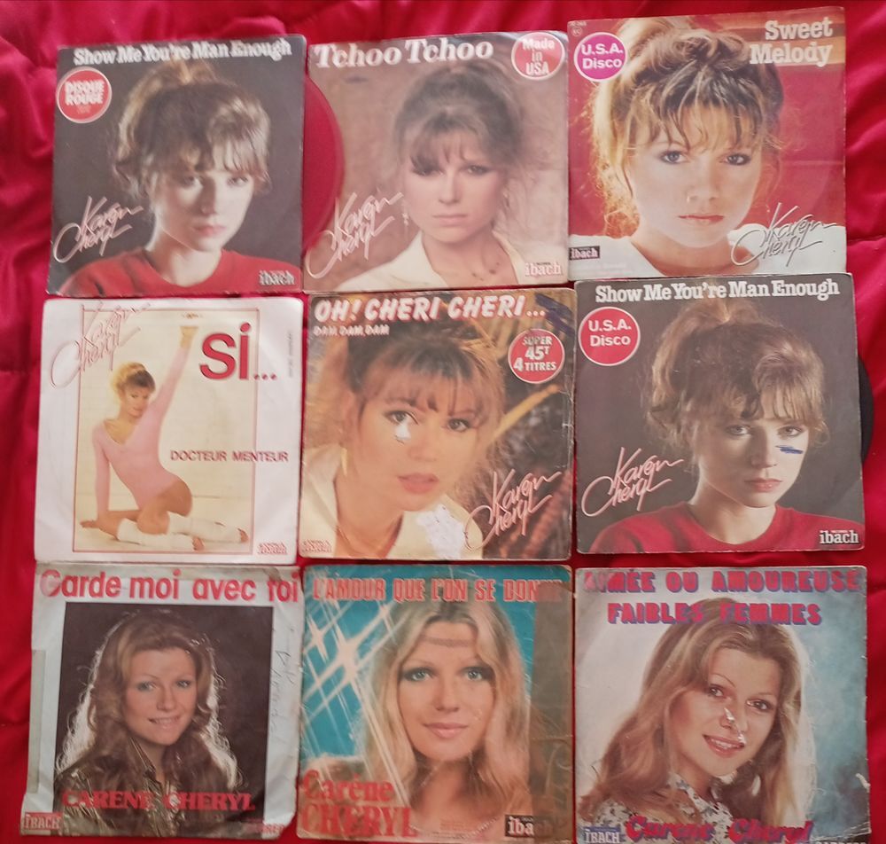 LOT DE 61 X 45 TOURS FRANCAIS / C CD et vinyles