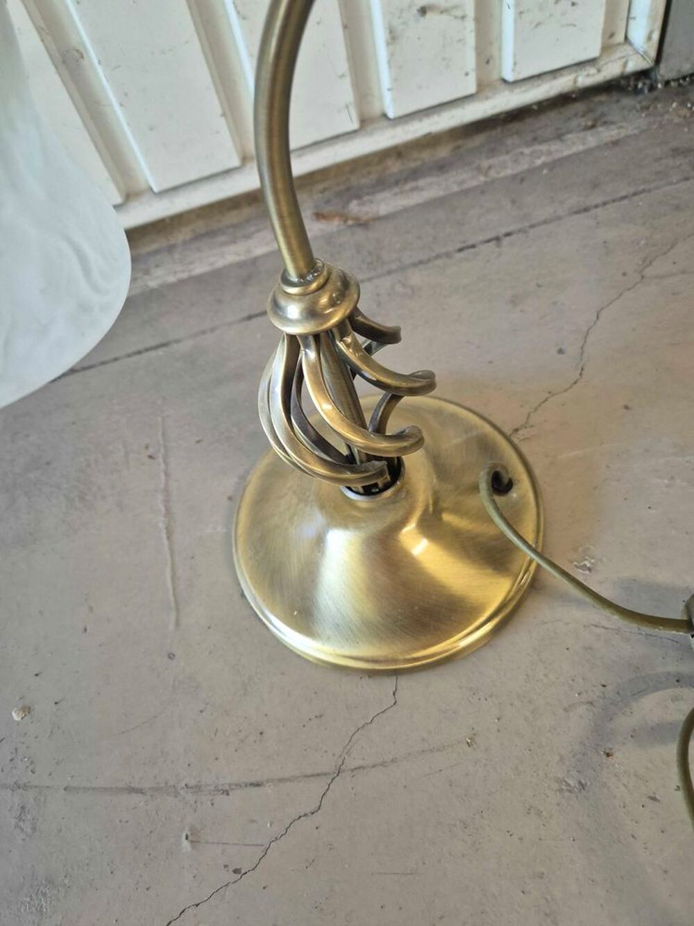 lamp Anglais cuivre et verre. Décoration