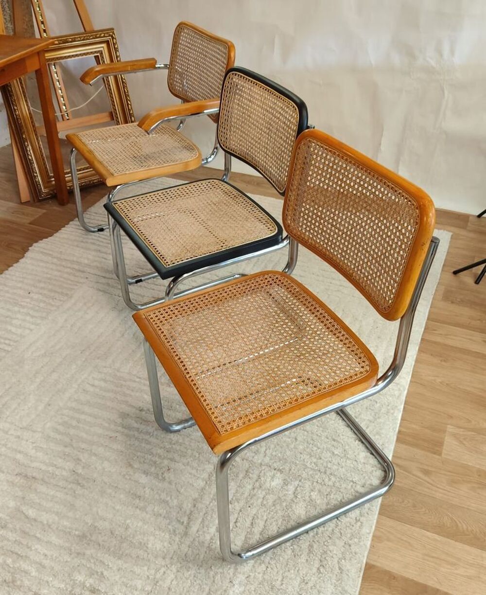 Chaise Cesca B32 de Marcel Breuer estampill&eacute;e, Italie Meubles