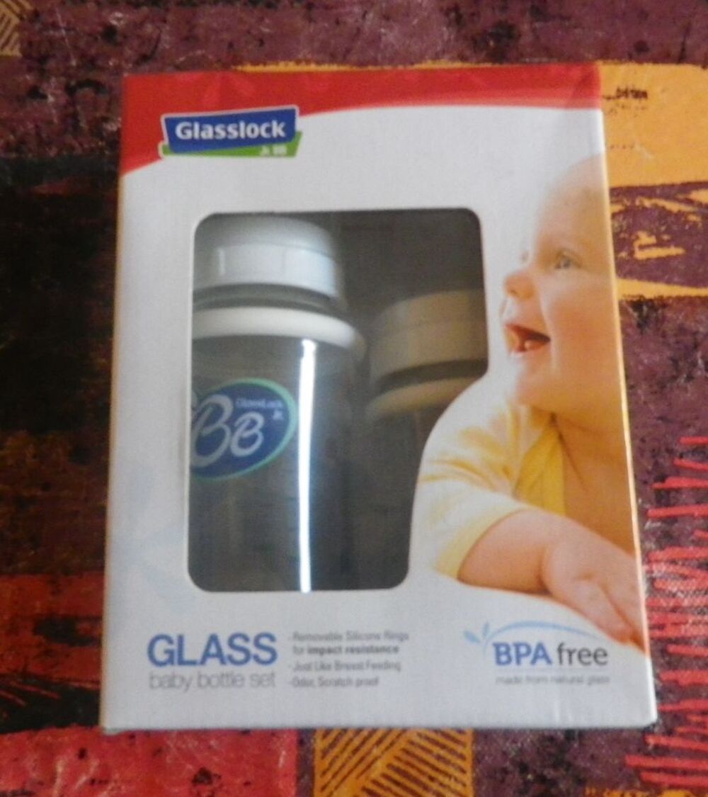 COFFRET ***N E U F*** DE 2 BIBERONS GLASSLOCK Puériculture