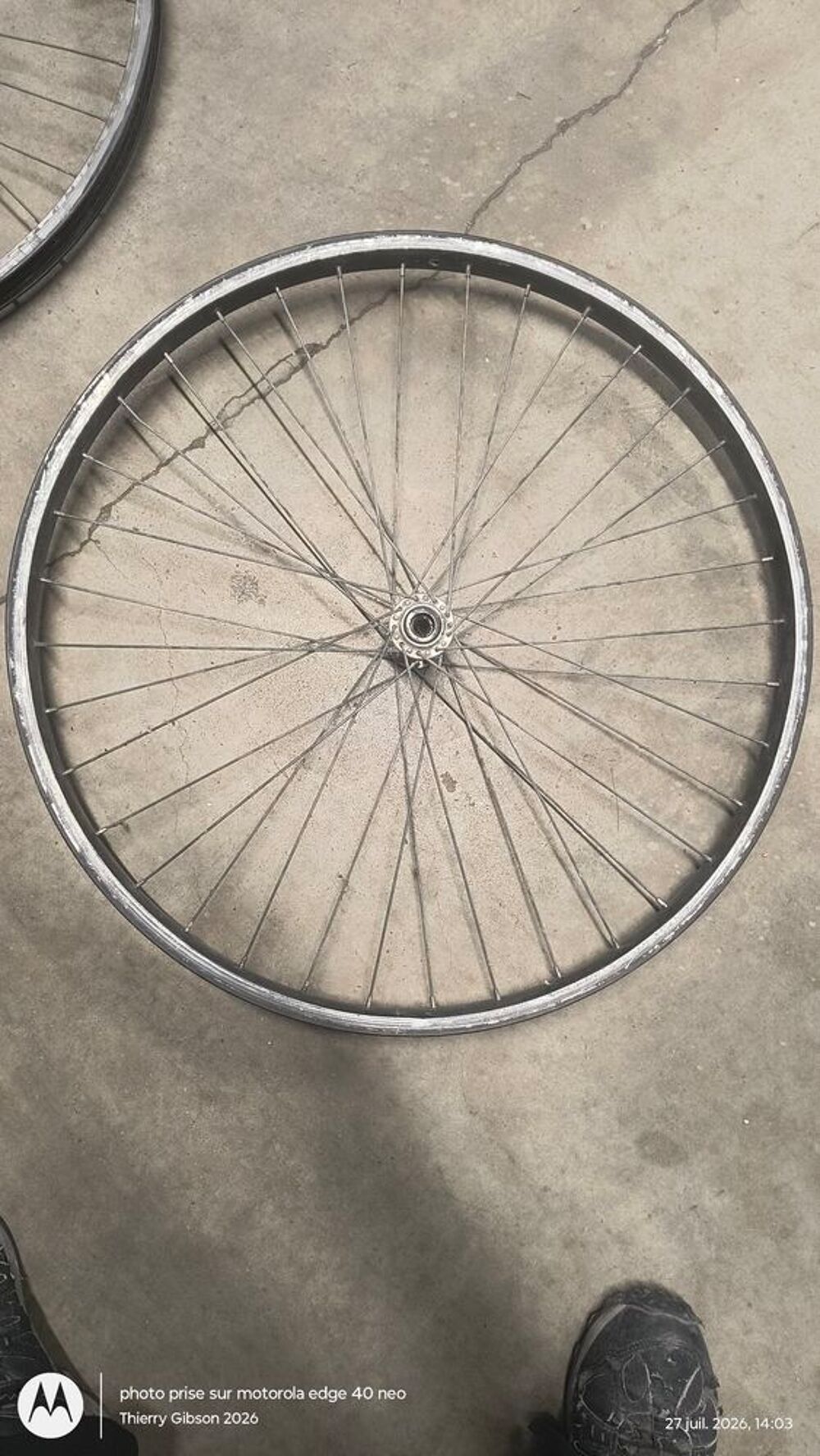 2 jantes en 26 pour v&eacute;lo vtt Sports