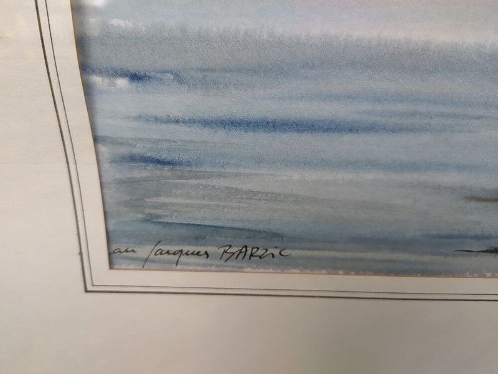 Tableau Aquarelle Jean Jacques Barzic Morbihan Concarneau Décoration