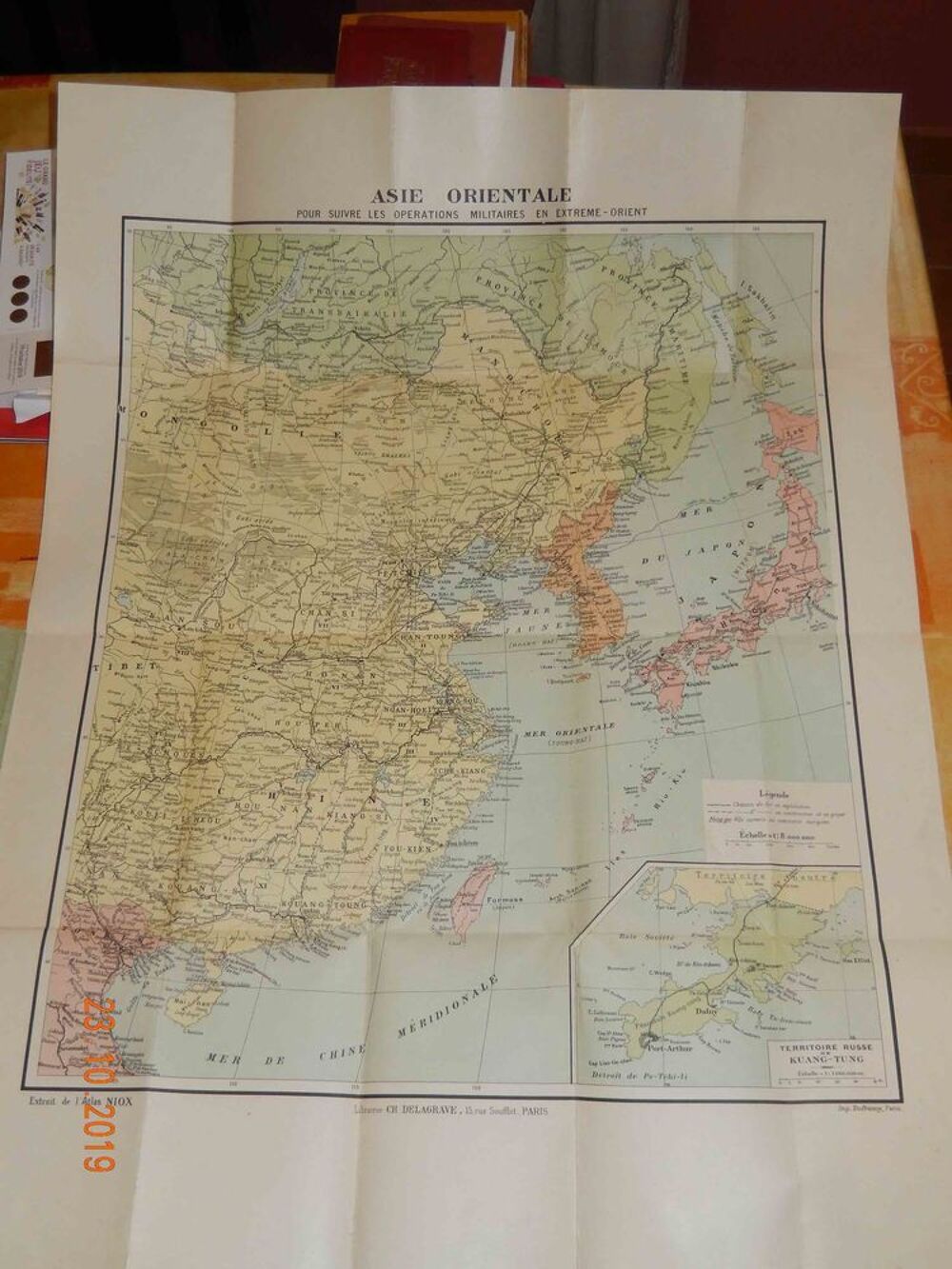 Carte de 1904 pour op&eacute;rations militaires en Extr&ecirc;me-Orient 