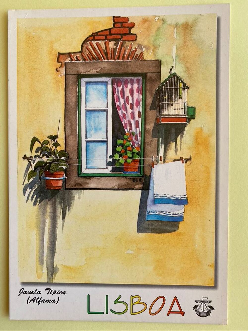 Carte Postale Fenetre Typique Alfama_Aquarelle de LISBOA_POR 