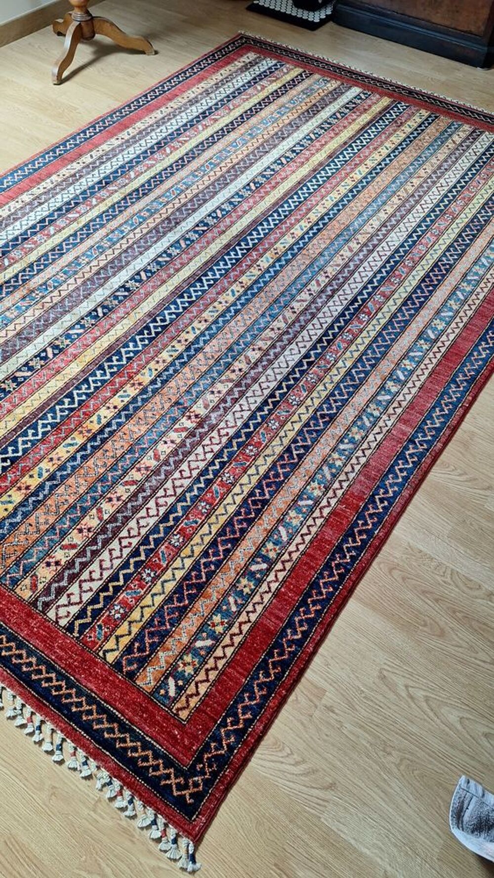 Tapis en laine ancien dim : 270 par 175 cm Décoration