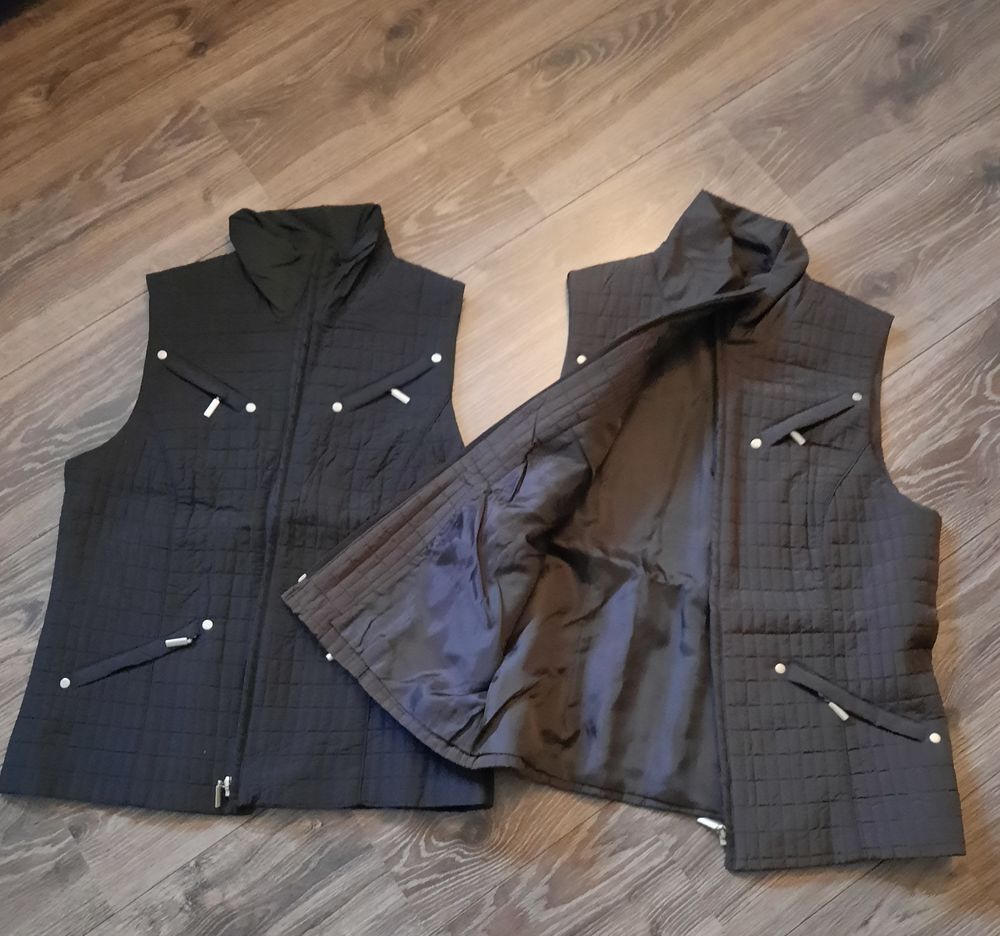 Veste doudoune marron ou noire s. manches neuve T 38 - 40 Vêtements