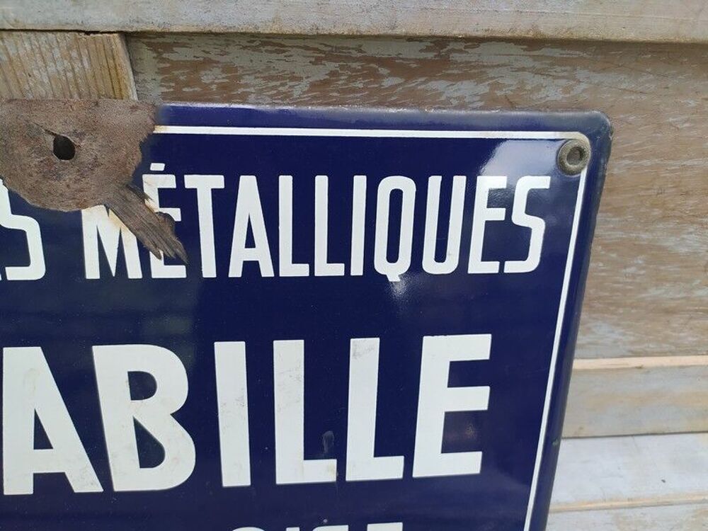 Plaque &Eacute;maill&eacute;e Charpentes M&eacute;talliques G. Mabille Amboise 