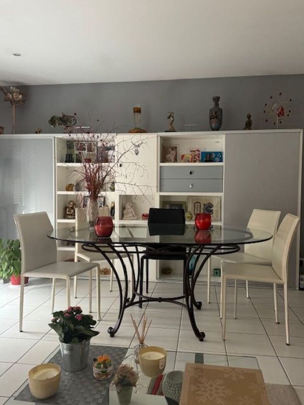 TABLE EN VERRE SALLE A MANGER PLATEAU DESIGN Meubles