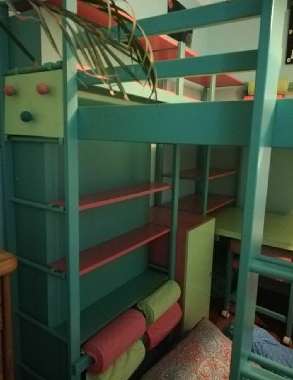 Lit mezzanine 1 place avec bureau Meubles