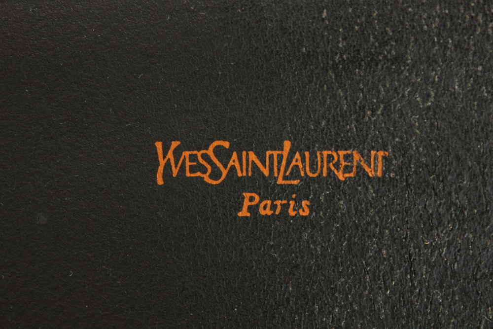 Ceinture veau velours bicolore YVES SAINT LAURENT Maroquinerie