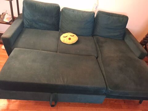 canap� bleue velours 60 Paris 18 (75)