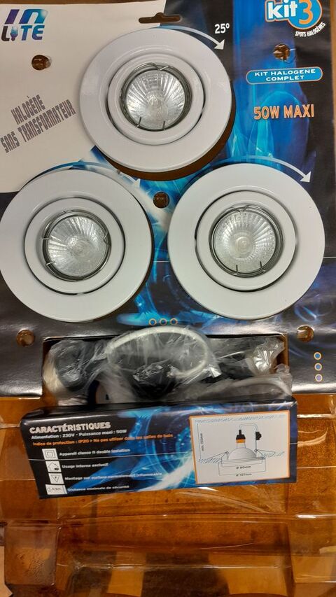kit 3 spots halogenes blanc 50w 15 Marignane (13)