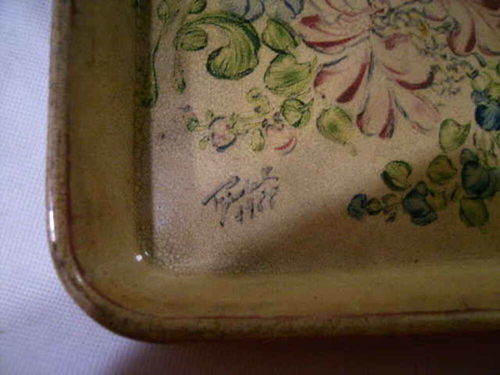 Plateau en poterie de Soufflenheim "BECK" Décoration