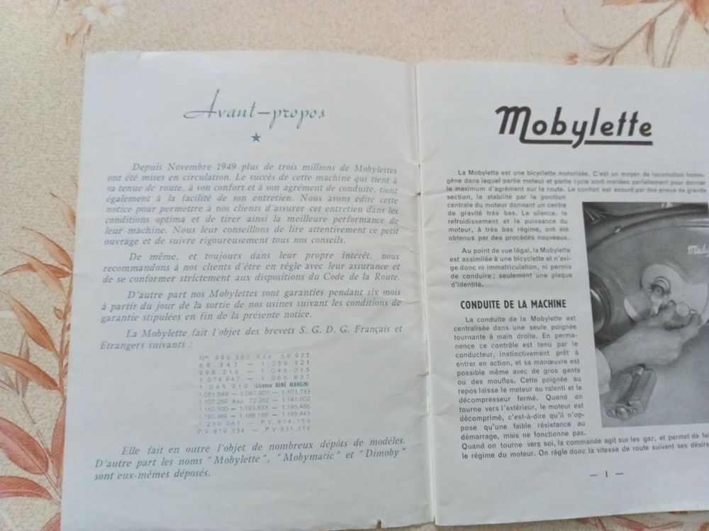 Notice MOTOBECANE Livres et BD