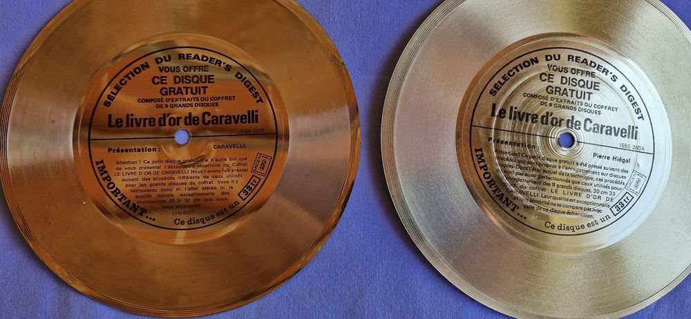 Vintage: 10 anciens disques publicitaire 33T, dima&egrave;tre 17cm
