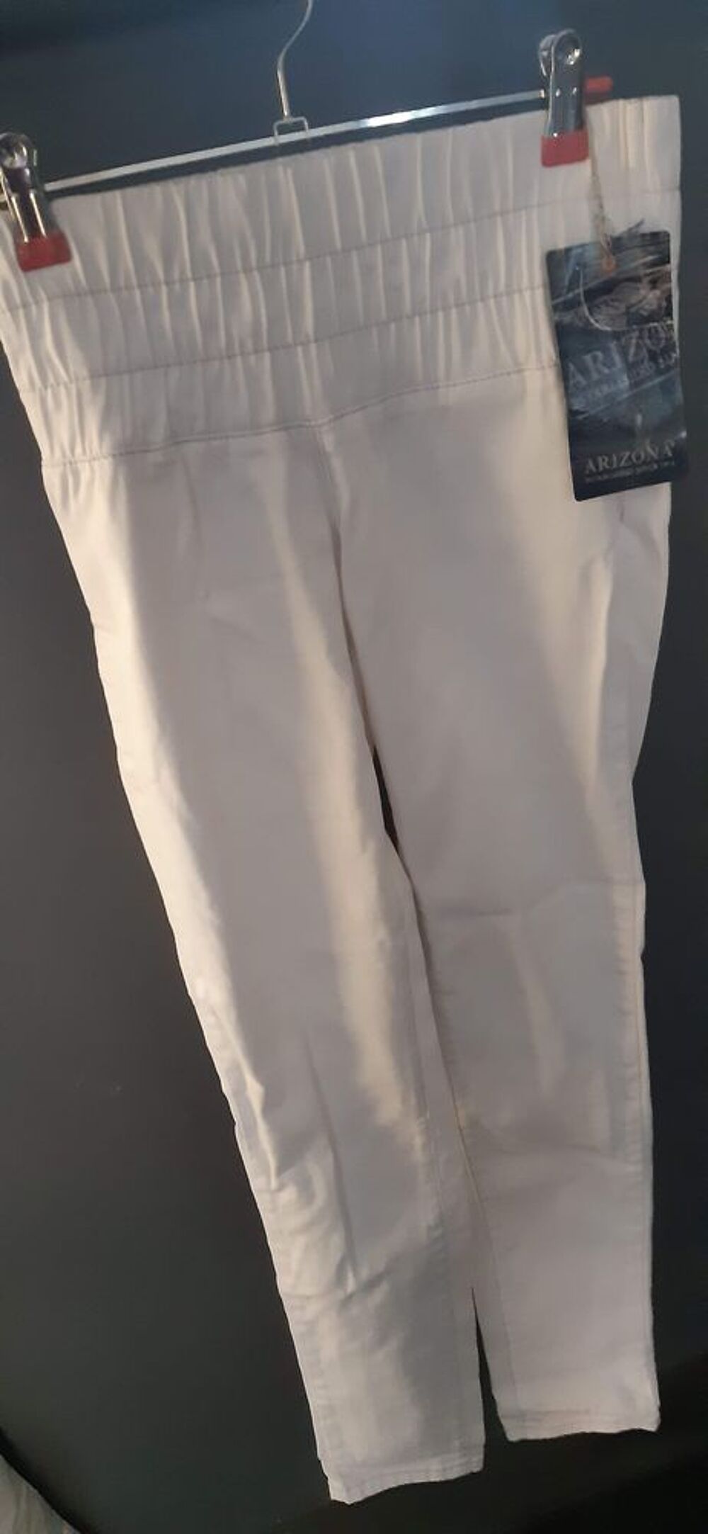 Pantalon Jean slim XS Femme blanc Vêtements