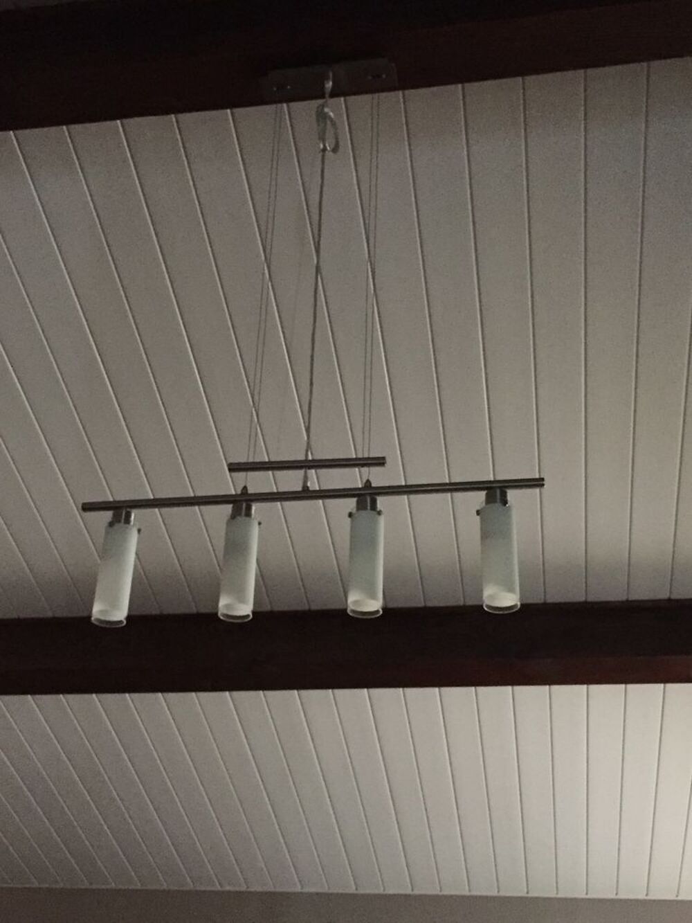 Joli suspension design verre et metal Décoration