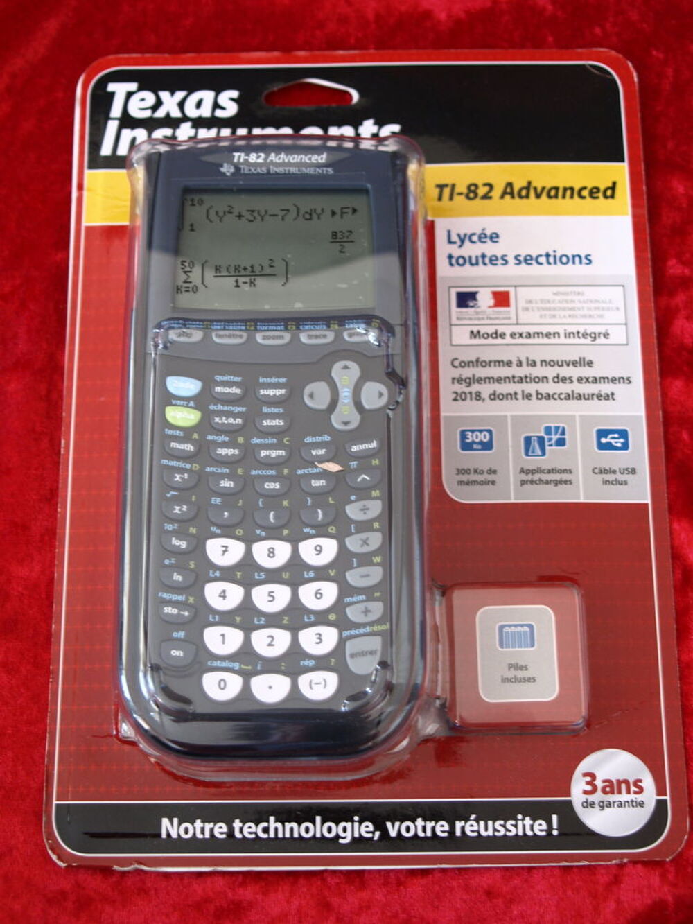Calculatrice Neuve Texas Instruments TI-82 Advanced Matriel informatique