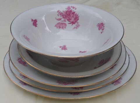 Lot de 5 plats de service vintage ann�es 60/70 porcelaine 50 Castries (34)
