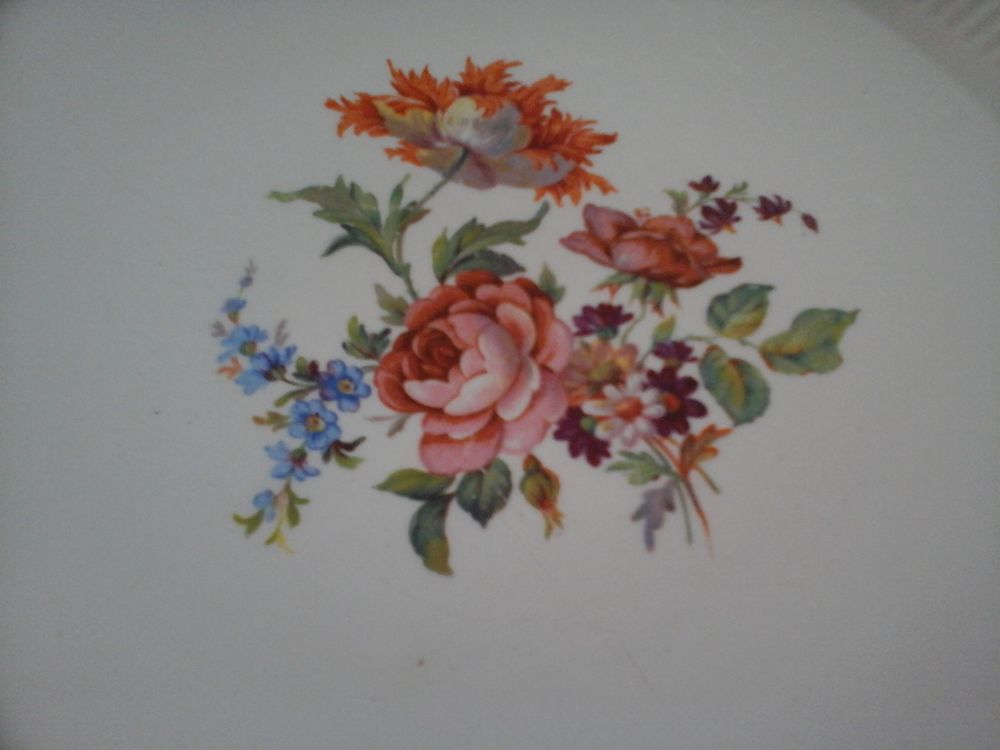 PLAT A TARTE GIEN MOTIF FLEURI Décoration