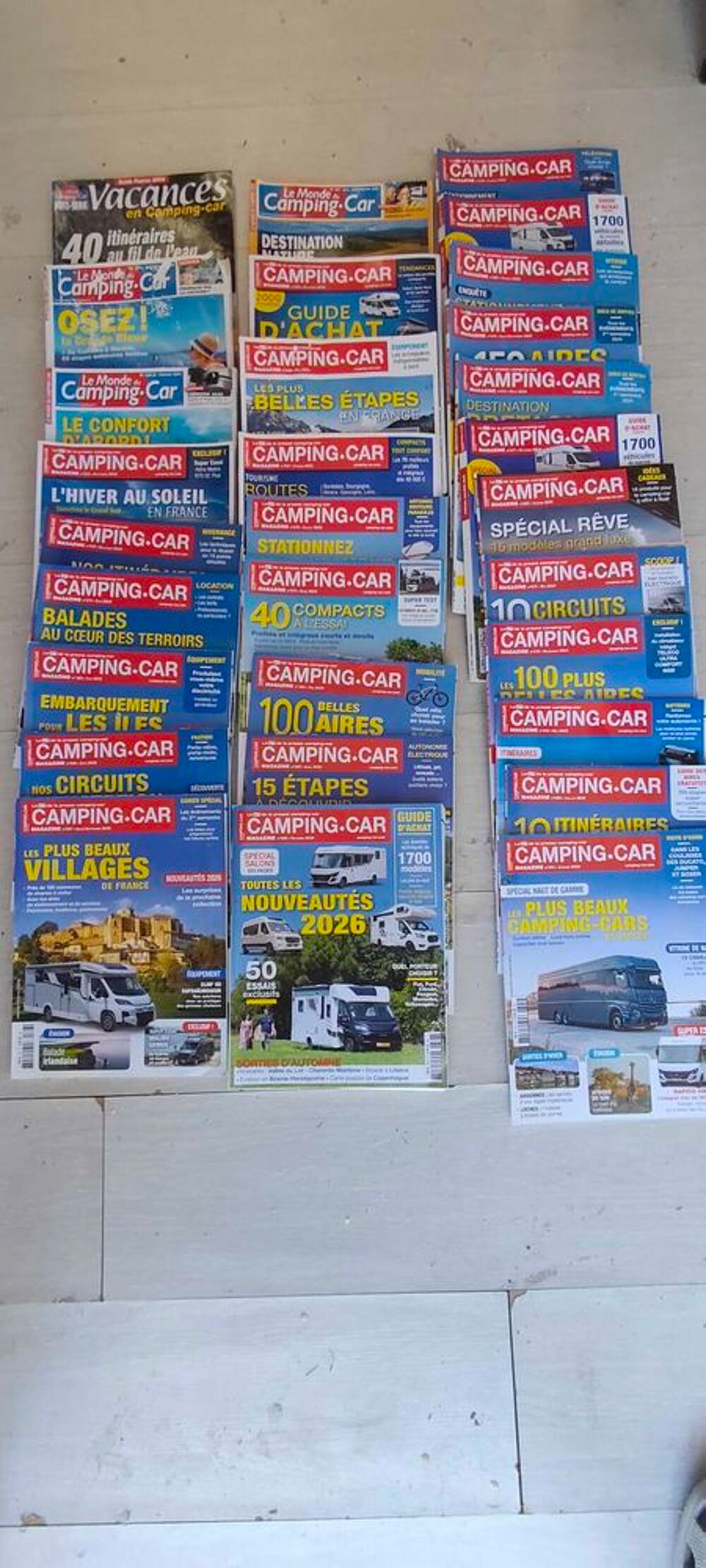 Lot de Camping car Magazines Livres et BD