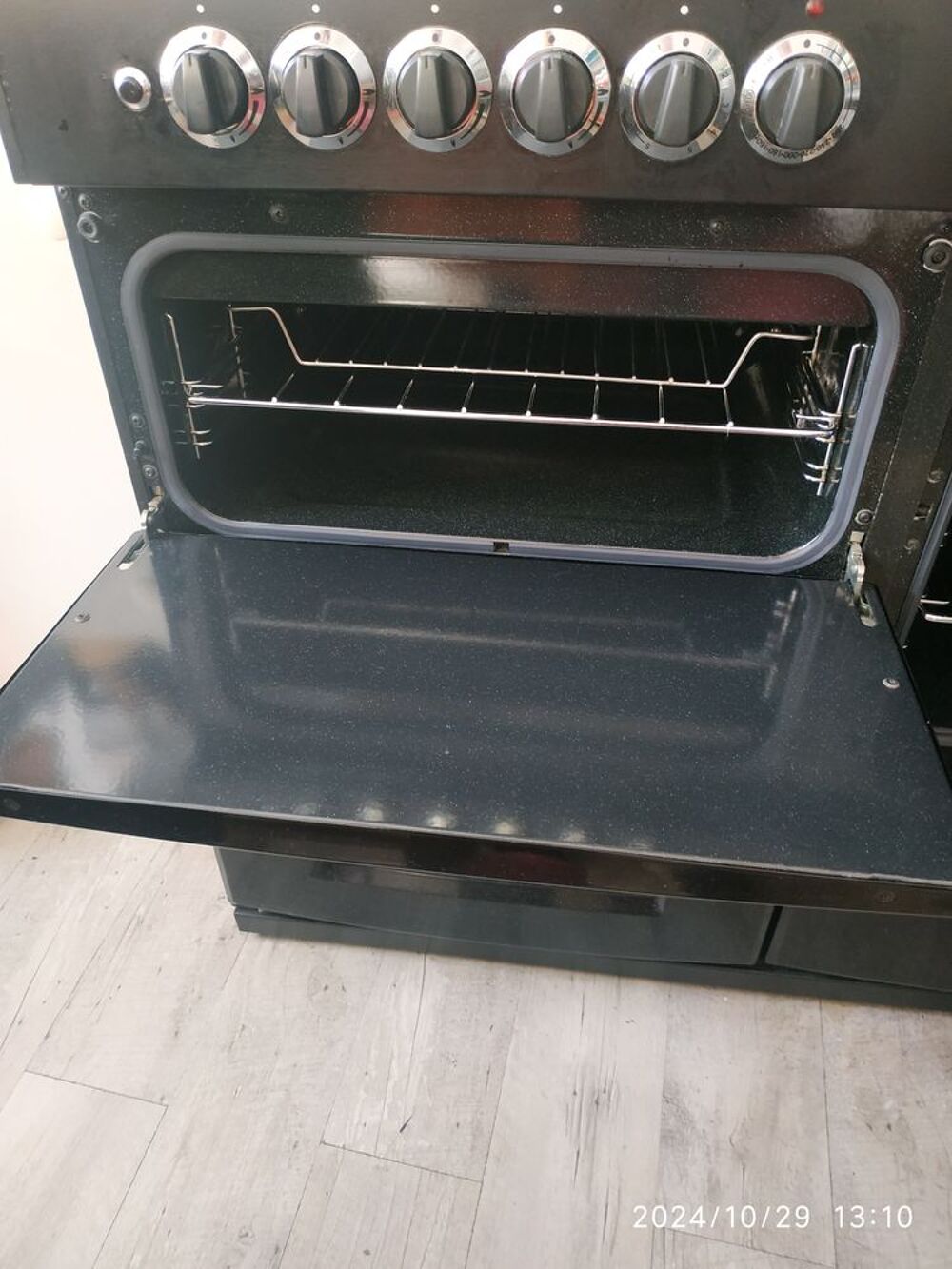 Cuisini&egrave;re Belling Classic - Gaz - Noire Electroménager
