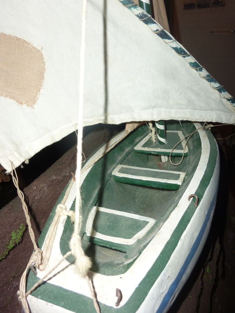 maquette en bois de bateau Décoration