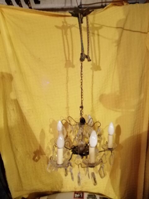 LUMINAIRE FIN 19me  PAMPILLES 150 Montfermeil (93)