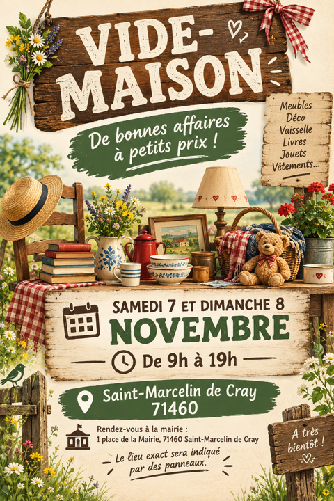 vide maison à Saint Marcelin de Cray Saint-Marcelin-de-Cray (71)
