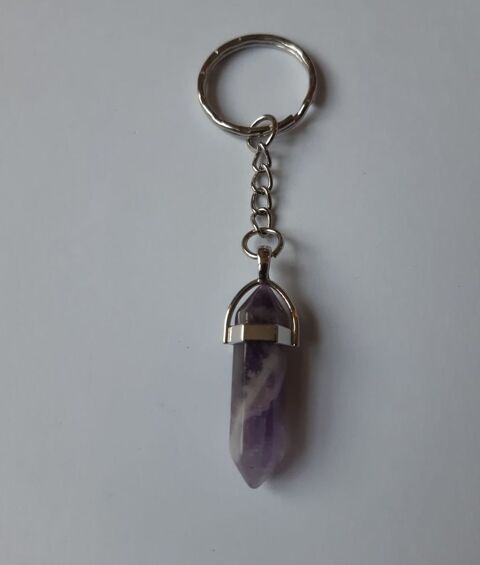 porte cl en pierre Amthyste, anneau fendu 25 mm 4 La Seyne-sur-Mer (83)